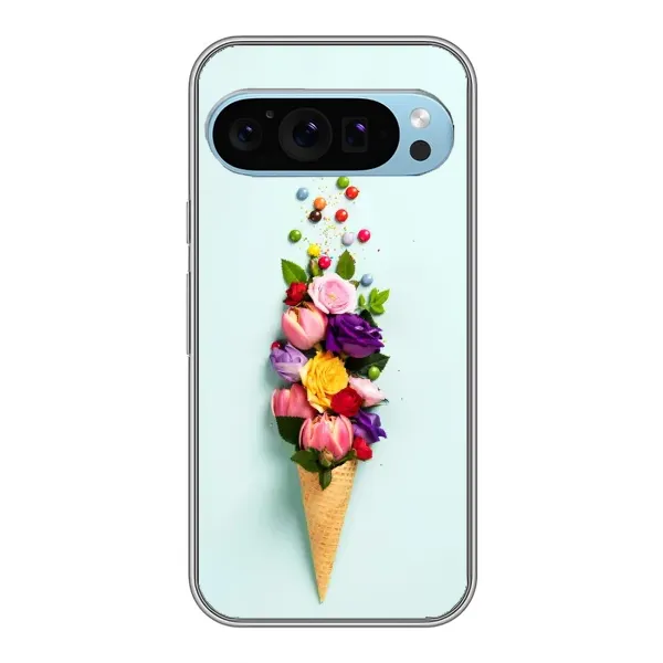 Чехол с рисунком «Цветок-мороженное» для Google Pixel 9