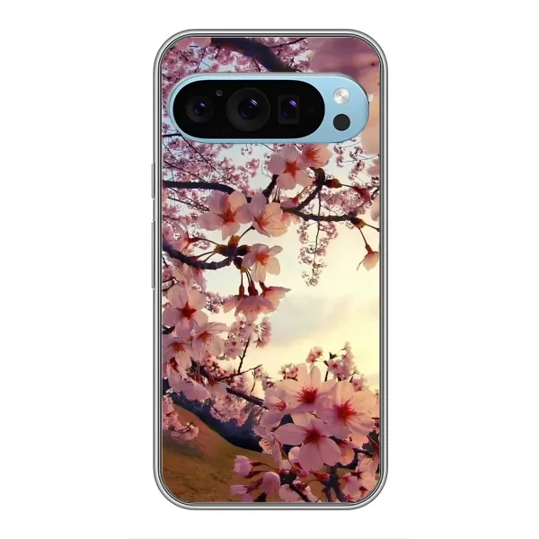 Чехол с рисунком «Цветущая сакура» для Google Pixel 9 Чехол с рисунком «Цветущая сакура» для Google Pixel 9