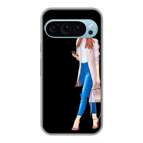 Чохол з малюнком «Дівчина з телефоном» для Google Pixel 9