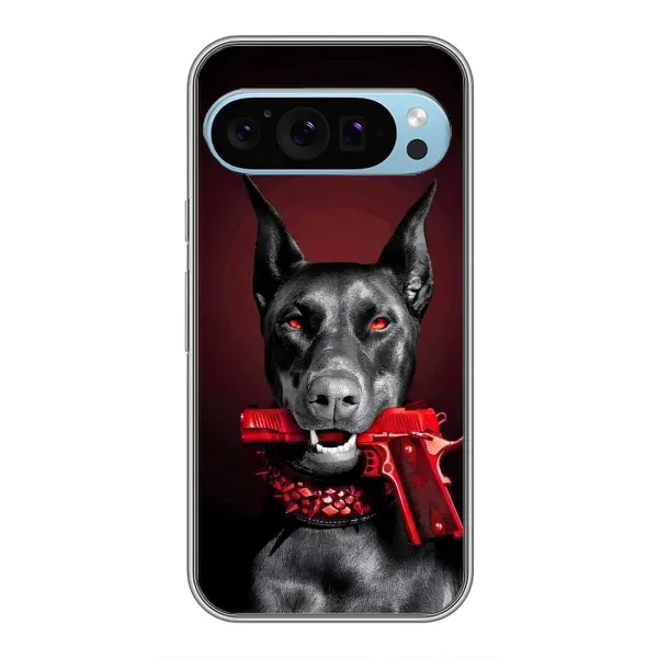 Чохол з малюнком «Доберман злий» для Google Pixel 9