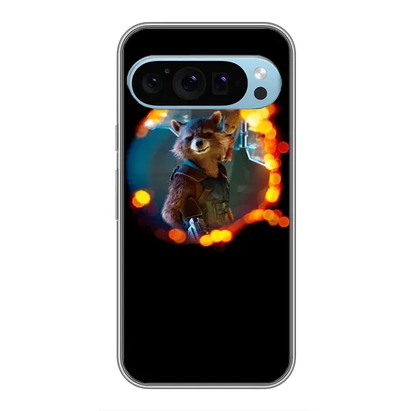Чехол с рисунком «Енот Ракета» для Google Pixel 9