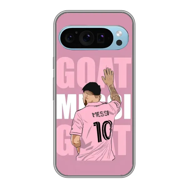 Чехол с рисунком «GOAT MESSI» для Google Pixel 9