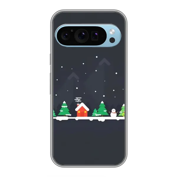 Чехол с рисунком «Город зимний» для Google Pixel 9 Чехол с рисунком «Город зимний» для Google Pixel 9