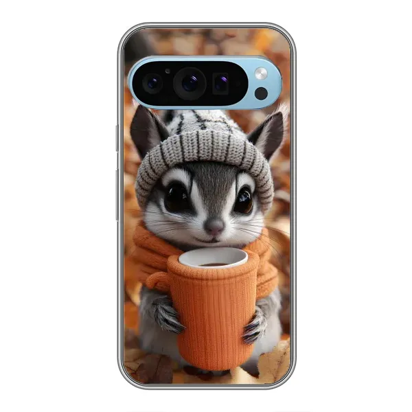 Чехол с рисунком «Грызунчик с кофе» для Google Pixel 9 Чехол с рисунком «Грызунчик с кофе» для Google Pixel 9