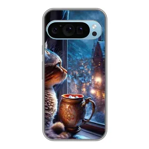 Чохли на Новий Рік Google Pixel 9 (Кіт новорічний)