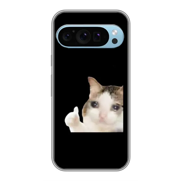 Чехол с рисунком «Кот в слезах» для Google Pixel 9