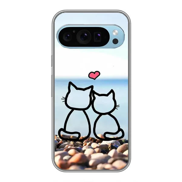 Чехол с рисунком «Котейки» для Google Pixel 9 Чехол с рисунком «Котейки» для Google Pixel 9