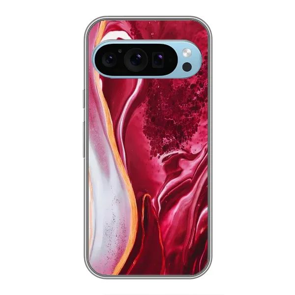 Чехол с рисунком «Красный мрамор» для Google Pixel 9 Чехол с рисунком «Красный мрамор» для Google Pixel 9