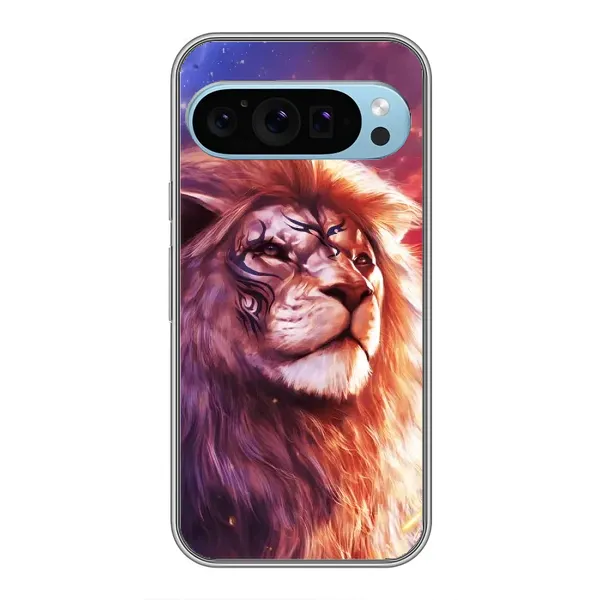 Чехол с рисунком «Красочный ЛЕВ» для Google Pixel 9