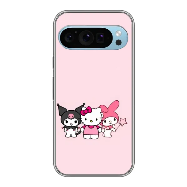 Чехол с рисунком «Куроми Мелоди Китти» для Google Pixel 9 Чехол с рисунком «Куроми Мелоди Китти» для Google Pixel 9