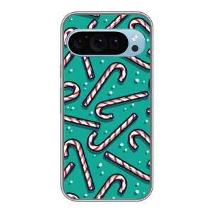 Силіконовий бампер на різдво для Google Pixel 9 (Льодяники)
