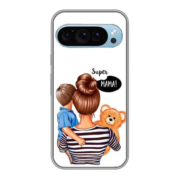 Чехол с рисунком «Мама и сын» для Google Pixel 9 Чехол с рисунком «Мама и сын» для Google Pixel 9