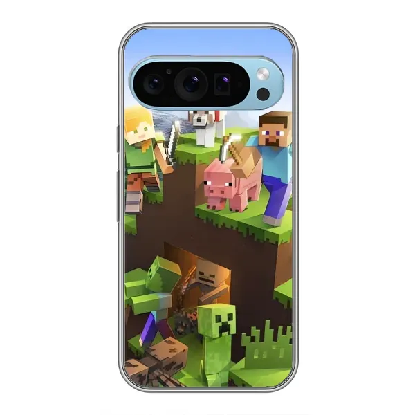 Чехол с рисунком «Майн-крафт» для Google Pixel 9 Чехол с рисунком «Майн-крафт» для Google Pixel 9