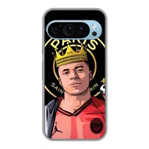 Чехол (TPU) с Футболистом на Google Pixel 9 (Mbappe King)
