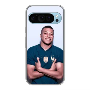 Чехол (TPU) с Футболистом на Google Pixel 9 (Мбаппешичка)