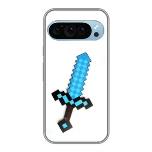 Чехлы для Google Pixel 9 (Персонажи Майн Крафт) (Меч)