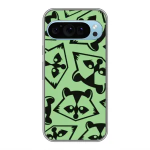 Силиконовый Чехол с Енотами на Google Pixel 9 (Мордочки Енота)