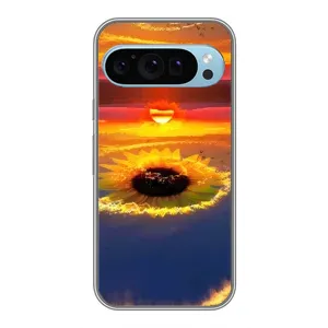 Чехлы с картинкой Подсолнухов для Гугл Пиксель 9 (Небо подсолнух)