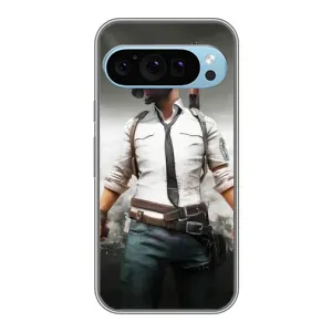 Силиконовый чехол с картинкой "Герой Pubg" на Google Pixel 9 (Пабг)