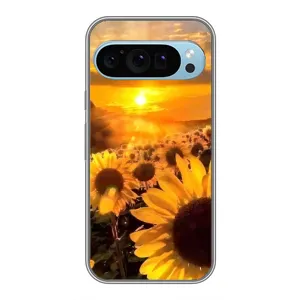 Чехол с Цветами для Google Pixel 9 (поле подсолнухов)
