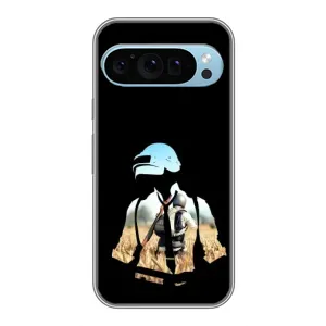 Силиконовый чехол с картинкой "Герой Pubg" на Google Pixel 9 (Пубг мен)