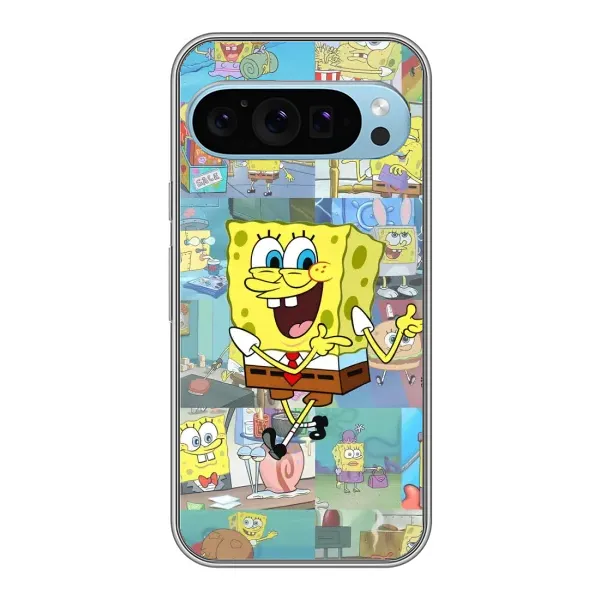 Чехол с рисунком «Радостный Спанч Боб» для Google Pixel 9