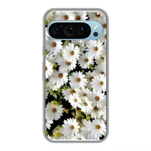Чехол с ромашками на Google Pixel 9 (Рамка в ромашках)
