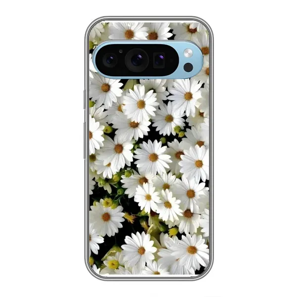 Чехол с рисунком «Рамка в ромашках» для Google Pixel 9