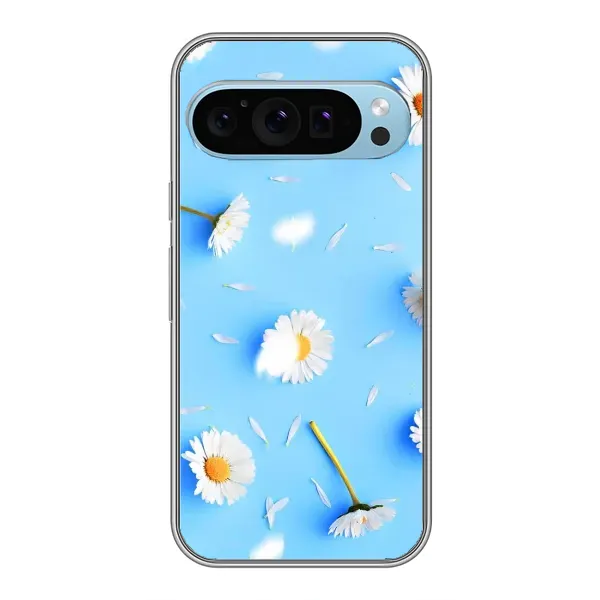 Чехол с рисунком «ромашки на голубом» для Google Pixel 9