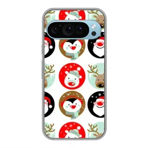 Силіконовий бампер на різдво для Google Pixel 9 (Різдвяний принт)