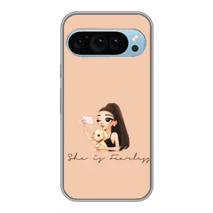 Силиконовый Чехол на Google Pixel 9 с картинкой Стильных Девушек (С собакой)