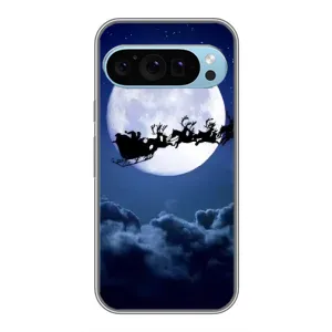 Чохол Санта Клаус для Google Pixel 9 (Санта - місяць)