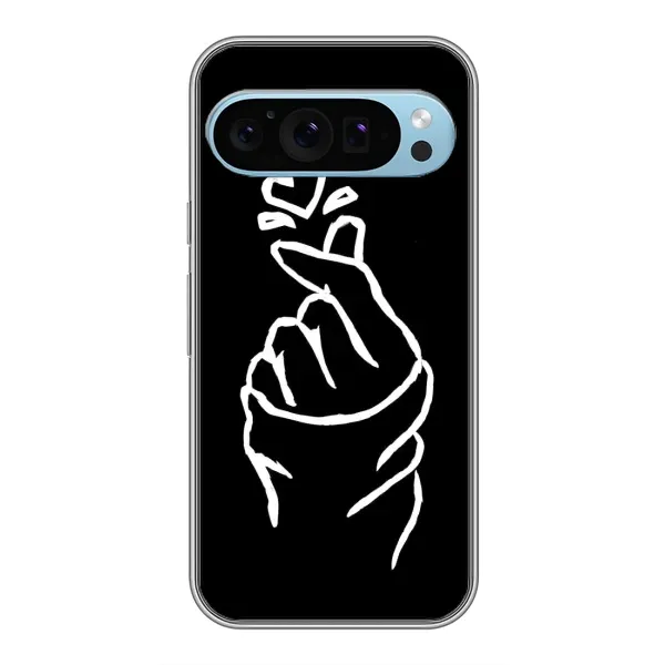 Чохол з малюнком «Сердечко на чорному» для Google Pixel 9 Чохол з малюнком «Сердечко на чорному» для Google Pixel 9