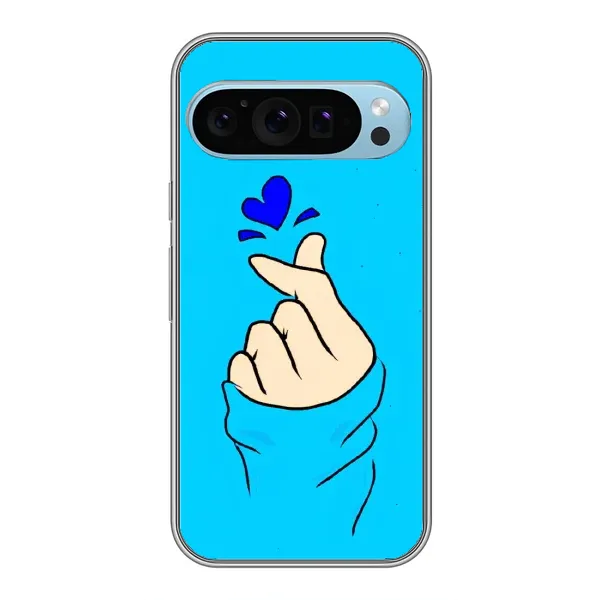 Чохол з малюнком «Сердечко на синоьому» для Google Pixel 9 Чохол з малюнком «Сердечко на синоьому» для Google Pixel 9
