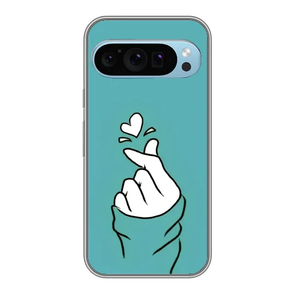 Чохол з малюнком «Сердечко на бірюзовому» для Google Pixel 9 Чохол з малюнком «Сердечко на бірюзовому» для Google Pixel 9