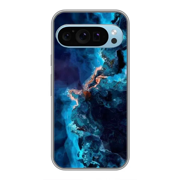 Чехол с рисунком «Синий мрамор» для Google Pixel 9 Чехол с рисунком «Синий мрамор» для Google Pixel 9