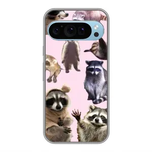 Силиконовый Чехол с Енотами на Google Pixel 9 (Смешные Еноты)