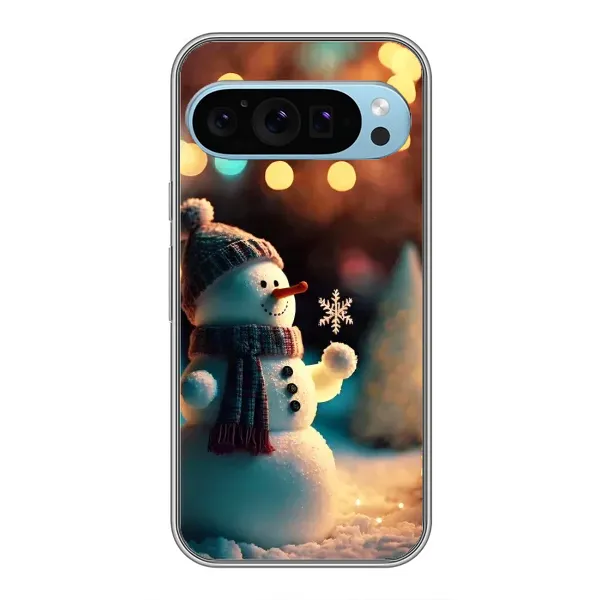 Чехол с рисунком «Снеговик праздничный» для Google Pixel 9