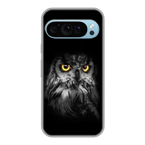 Чехлы с принтом СОВЫ для Google Pixel 9 (Сова на чёрном)