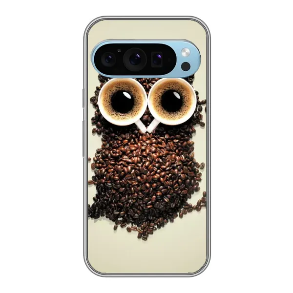 Чехол с рисунком «Сова с зерен кофе» для Google Pixel 9