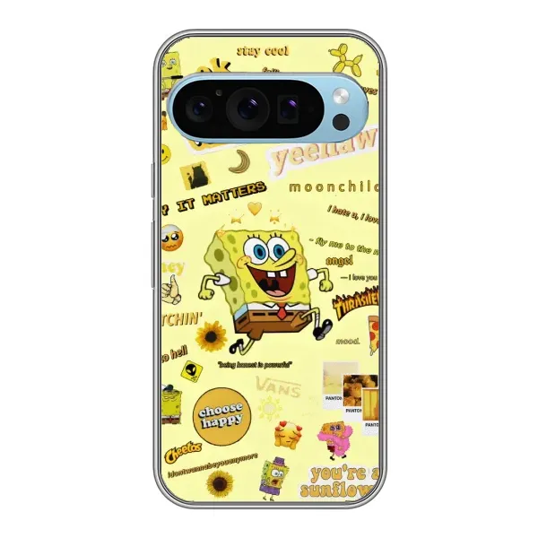 Чехол с рисунком «Спанч Боб бежит» для Google Pixel 9