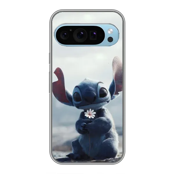 Чехол с рисунком «Стич с цветочком» для Google Pixel 9 Чехол с рисунком «Стич с цветочком» для Google Pixel 9