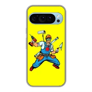 Силиконовый бампер (Работники) на Google Pixel 9 (Строитель)