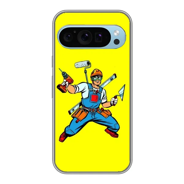 Чехол с рисунком «Строитель» для Google Pixel 9
