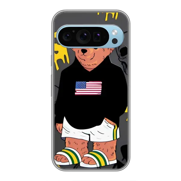Чехол с рисунком «Teddy USA» для Google Pixel 9