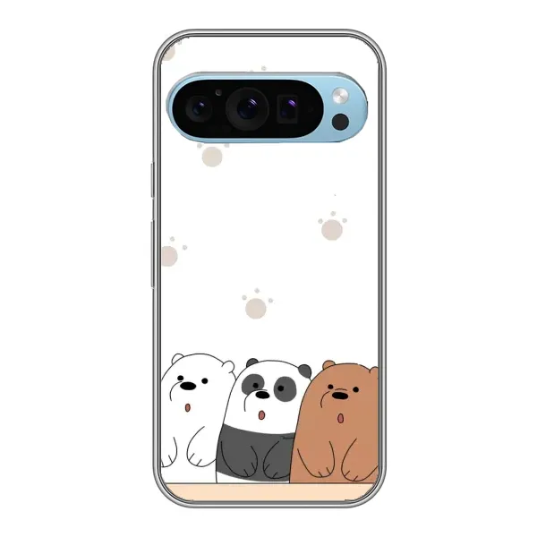 Чехол с рисунком «Удивленные медвеженки» для Google Pixel 9