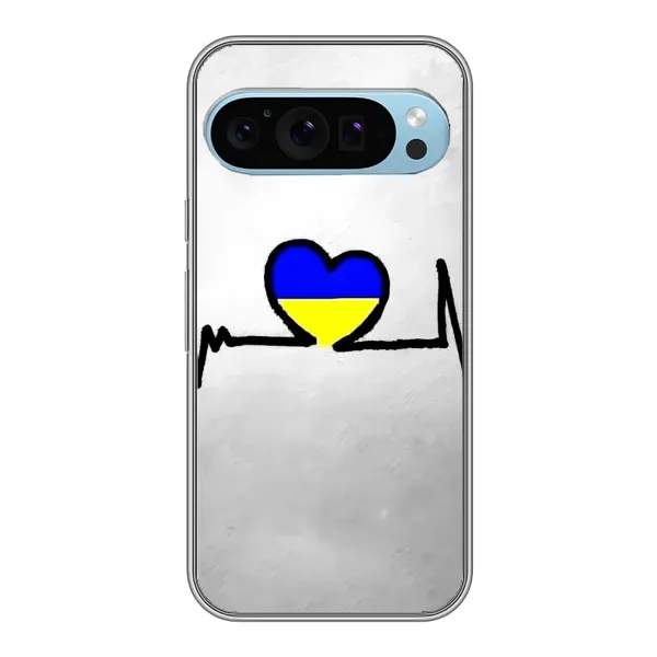 Чехол с рисунком «Украинская кардиограмма» для Google Pixel 9