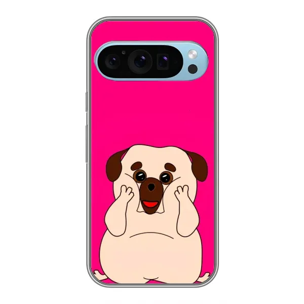 Чехол с рисунком «Веселый Мопсик» для Google Pixel 9 Чехол с рисунком «Веселый Мопсик» для Google Pixel 9