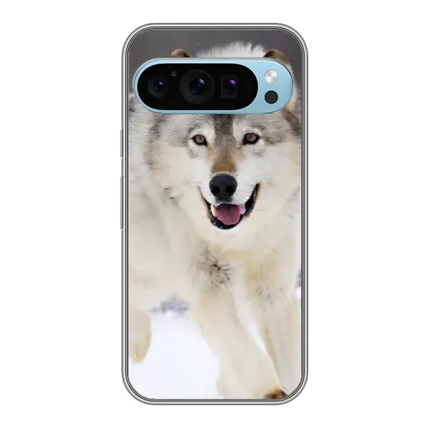 Чохол з малюнком «Вовк біжить по снігу» для Google Pixel 9
