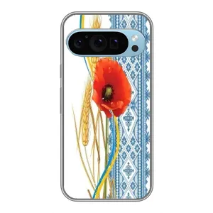 Силіконовый Чохол на Google Pixel 9 з картинкой Вишиванки (Вишиванка з квіткою)